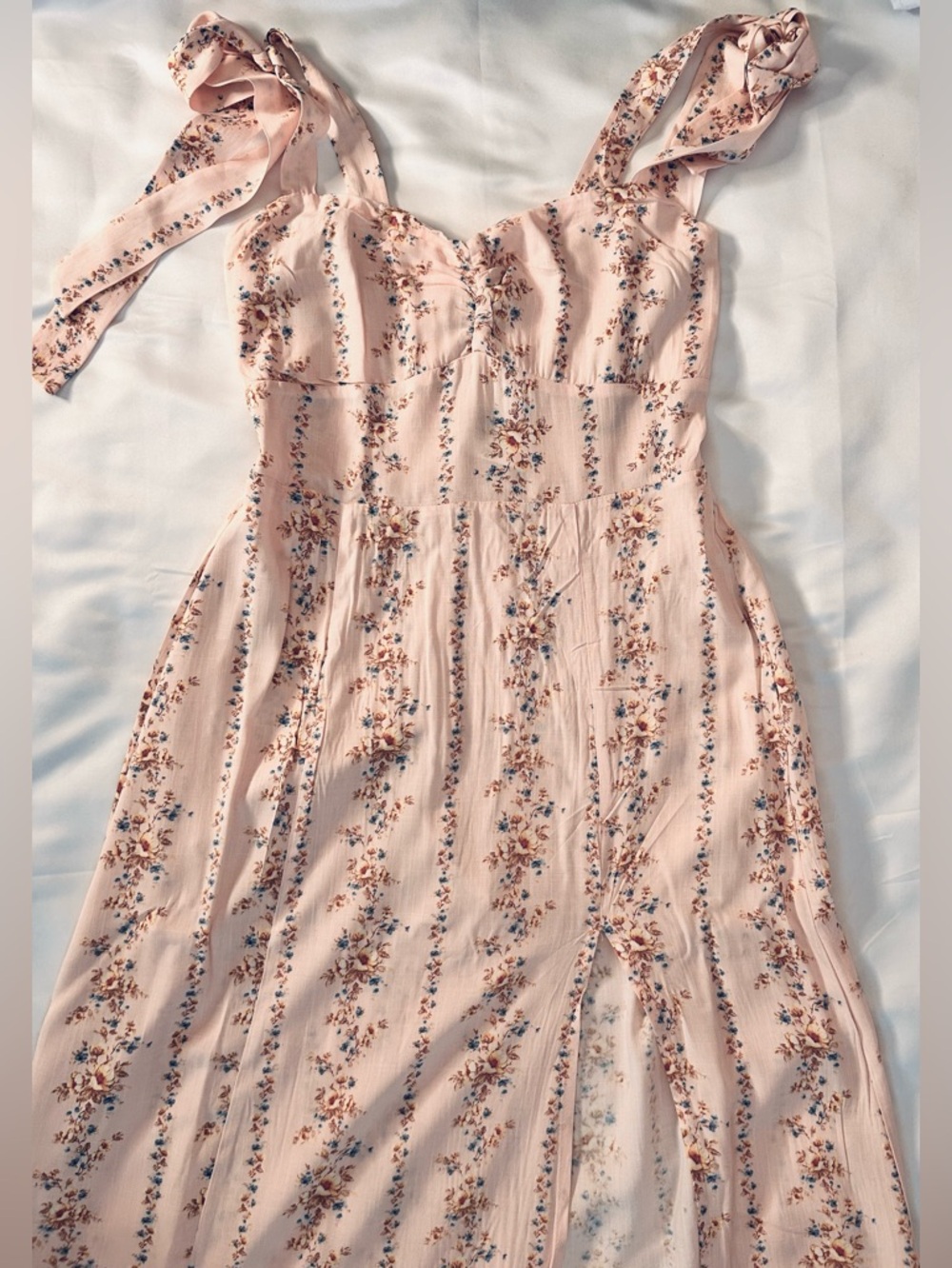 Forever 21 Pink Floral Maxi Dress Size Medium - Picture 5 of 12